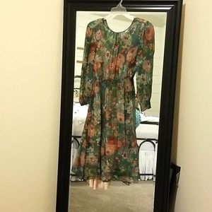 Zara floral midi dress